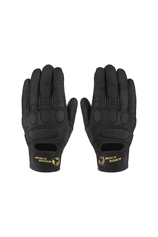 Motosiklet Retro Deri Eldiven Korumalı Dokunmatik Ekran