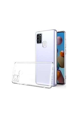 Adige Samsung Galaxy Uyumlu A21s Kılıf Kamera Korumalı Süper Silikon