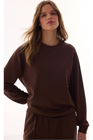 Penti Kahverengi Bisiklet Yaka Oversize Modal Sweatshirt