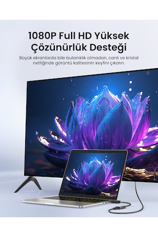 Ugreen Display Port To Hdmı 1080p Dönüştürücü Adaptör Siyah, 40362