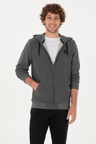 U.S. Polo Assn. Erkek Regular Fit Antrasit Melanj Örme Hırka 50313748-VR081
