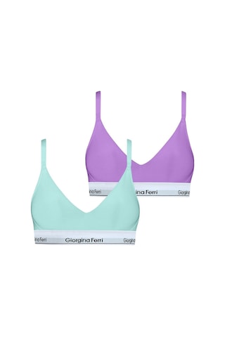 Giorgina Ferri 2 Li Kutu Kadın Elastik Bantlı Günlük Kullanıma Uygun Vatkalı Spor Sütyen Bralet Sophie