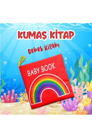 Tox İngilizce Renkli Bebek Kumaş Sessiz Kitap E120 - Bez Kitap