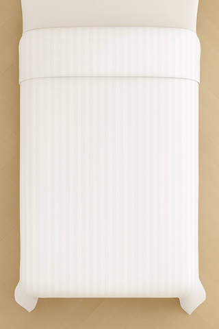 English Home Brilliant Pamuk Saten Çift Kişilik Nevresim Beyaz