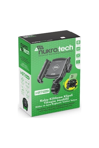 Nukrotech Mrt Road Titreşim Modüllü Telefon Tutucu Siyah