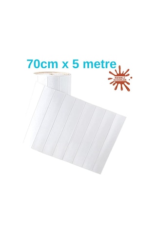 3d Lambiri Tahta Model 70x500cm Kendinden Yapışkanlı Duvar Kağıdı Esnek Köpük Panel Nw43 70x500cm