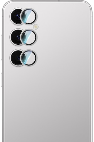 Galaxy Uyumlu S24 Plus Caseworld Alloy Serisi Oleofobik Anti Reflective Kamera Lens Koruyucu Gümüş