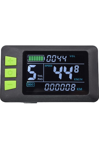 Suntek Elektrikli Bisiklet Lcd Metre P3c Ekran Ölçer 24v 36v Siyah