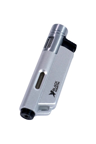 Black Martin Tek Torch Pürmüz Gümüş Puro Çakmağı - Tr9301
