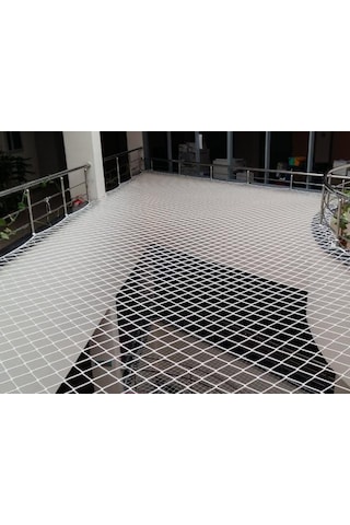 Morilu Balkon Filesi - Güvenlik Filesi - 10 Cm Gözenek - 6 Mm İp - Merdiven Filesi - İnşaat Filesi - Balkon Ağı