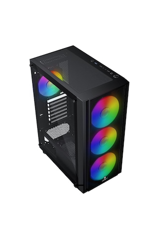 Gamebooster Castle A651b 600w Apfc Usb 3.0 Mesh 4 Rainbow Fanlı Mid-t Atx Gaming Siyah Kasa