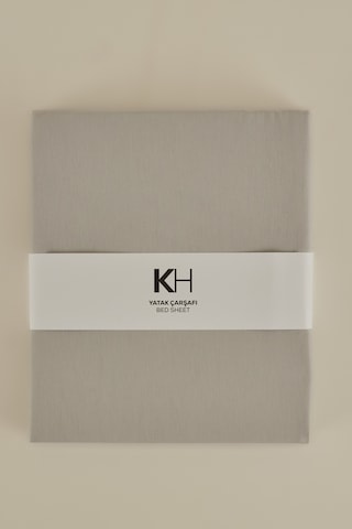 Karaca Home Basic %100 Pamuk King Kişilik Düz Çarşaf Gri