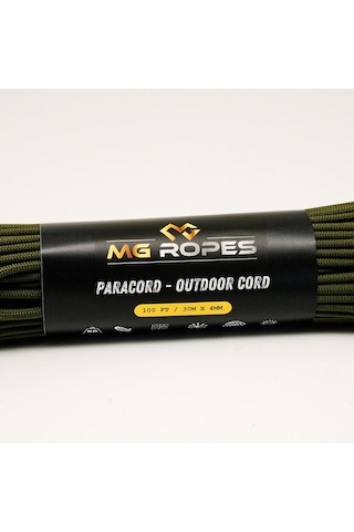Mg Ropes Polyester Paracord İp 4 Mm Haki 30 Metre Haki