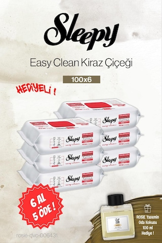Sleepy 100'lü Kiraz Çiçeği 6 Al 5 Öde, Rosie Yasemin Oda Kokusu Tekli