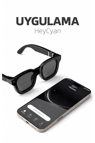 Yapay Zeka Destekli Akıllı Gözlük 8 Mp Kamera, 1080p Full Hd Video, Bluetooth, 4 Kademeli Elektrokromik Lens, Fotoğraf Ve Video Çekimi, Siyah