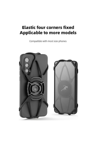 Bisiklet Kök Telefon Tutucu Sürme Bisiklet Cep Telefonu Montaj Braketi Silikon Sabitleme Tutucu