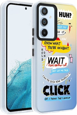 Samsung Uyumlu Galaxy A14 Kılıf Desenli Zore Dragon Sert Kapak Kelimeler