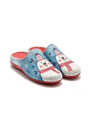 Twigy Kar Adam Kadın Ev Terliği Mavi 36/41 CC0149A Çok Renkli