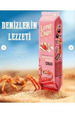 Long Chips Yengeç Aromalı Patates Cipsi 75 G