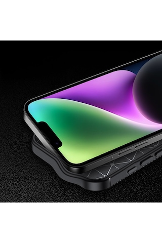 Apple Uyumlu iPhone 16e Kılıf Focus Carbon Silikon Kapak Lacivert