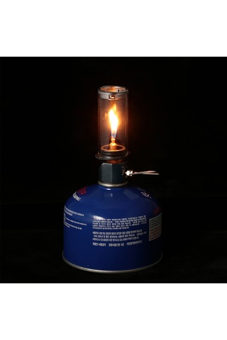 Tomshoo Gaz Lambası Işığı Bütan Gaz Işığı Fener Açık Gümüş