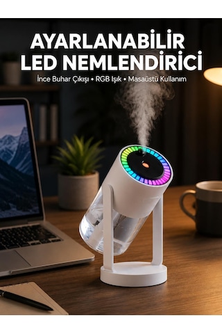Shnstore Rgb Işıklı Hava Nemlendirici Ultrasonik Teknoloji Ve Portatif Tasarım Yeni Nesil Shntknd0720