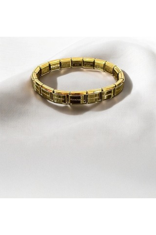 T-blk-16 Gold Paslanmaz Çelik Charm Bileklik Gold