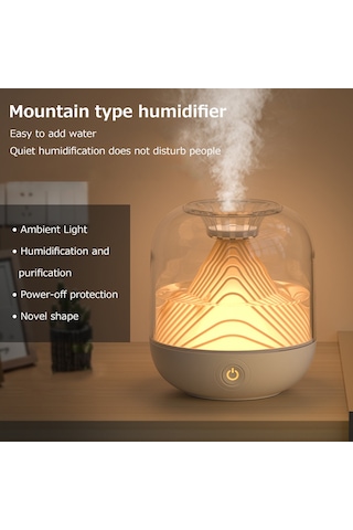 Geeksen Ev Odası Usb Nemlendirici 700ml Hacimli Işık Fonksiyonlu, Akıllı Hava Temizleyici Yeşil