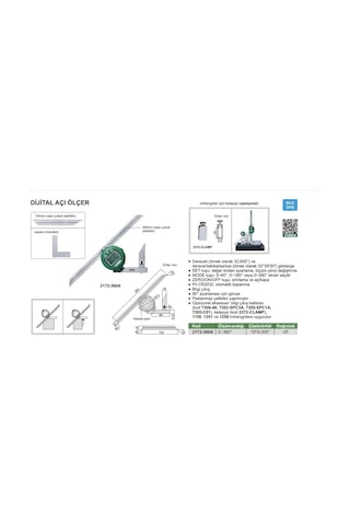 Insize 2172-360A Dijital Açı Ölçer