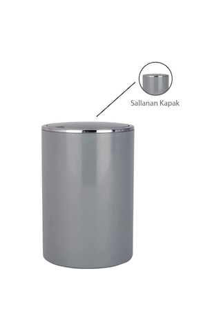 Çöp Kovası Gri 5 Lt İnca Model