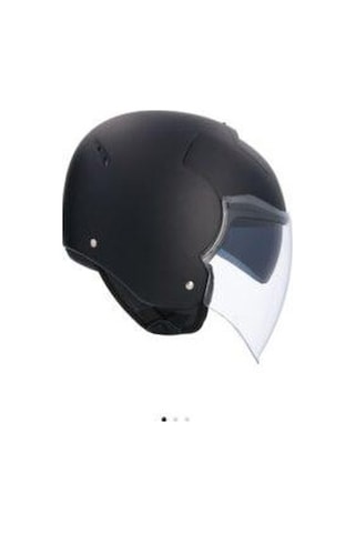 Shiro Jet&OFC 5002 SH-64sv TOKIO MONOCLOUR SolidMat Sun Vizor (Güneş Gözlüklü) Motosiklet Kaskı Mat Black