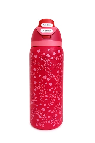 Owala 32 Oz 946 Ml Freesip Desenli Çift Katmanlı Paslanmaz Çelik Termos Kilitli Kapak Kırmızı