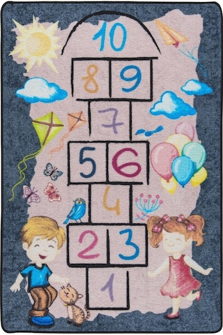 Confetti Street Game Seksek 133X190 Anaokulu Kreş Çocuk Oyun Halı