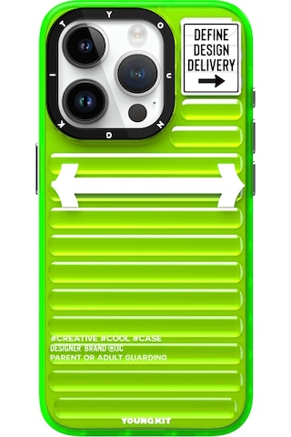 Apple Uyumlu iPhone 15 Pro Max Kılıf Youngkit Luggage Firefly Serisi Kapak Yeşil