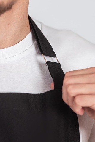 Erkek Boyundan Asmalı Barista Şef Mutfak Önlüğü Siyah