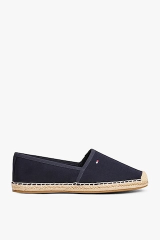 Tommy Hilfiger Kadın Th Bayrak Nakışlık Canvas Espadrille Loafer Ayakkabı - Lacivert Space Blue