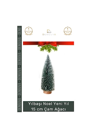 Süsağacı Yılbaşı Masa Üstü Dekoratif Hediyelik Süslemeli Şık Yapay Sedir Ağacı 15cm 1 Adet Standart