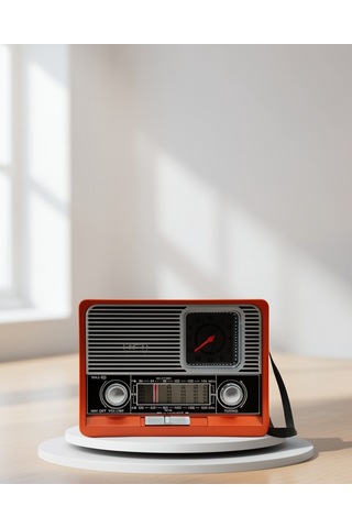 Saatli Fenerli Bluetooth Radyo, Aux Sd Usb Girişli Hoparlör