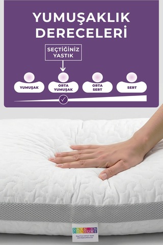 2 Adet Klimalı Silikon Yastık - Daycool Serisi - 2 X 800 Gram Klimalı Kapitone Silikon Yastık Beyaz