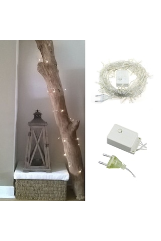 100 Ledli 8 Fonksiyonlu 10 Metre Led Aydınlatma Dekor Lambası Beyaz 5332 .