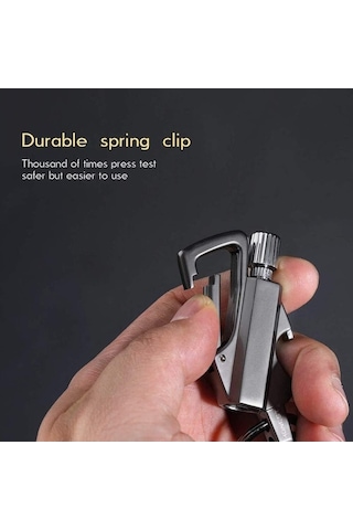 Dancemonkey Kalıcı Metal Çakmak, Dış Mekan Acil Durum Kibrit Ateşçi, Yeniden Doldurulabilir Siyah Siyah