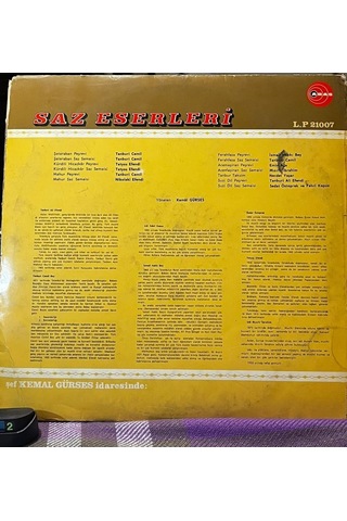 Kemal Gürses İdaresinde Saz Eserleri Vinyl, Lp