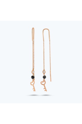 Altınbaş Pırlanta Spinel Taşlı Anahtar Küpe INT131P-14K