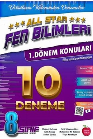 Newton All Star Fen 1.Dönem 10 Deneme 8. Sınıf Nisan 2020