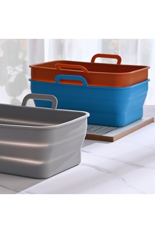 Ranyeek Kırmızı Silikon Hava Fritöz Tepsisi - Katlanabilir, Anti Yapışkan, 195x127x7cm, Ninja Dz201410 Uyumlu, Çok Amaçlı Pişirme Tablası Diğer