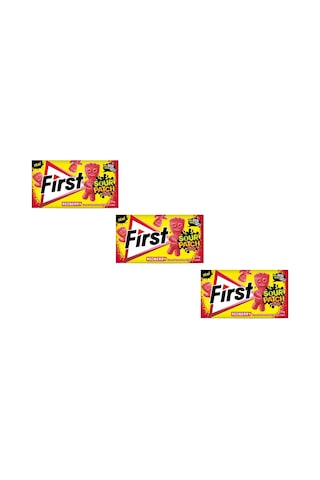 First Sour Patch Kids Redberry Kırmızı Meyve Aromalı Şekersiz Sakız 27 G - 3'lü Paket