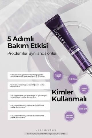 Maxclınıc Hyalüronik Yorgunluk Time Return Eye Cream