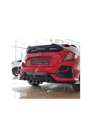 Honda Civic FK7 İçin Uyumlu Hatchback Spoiler DTO Piano Black 2016-2020