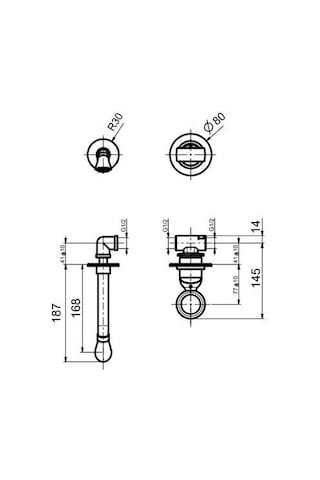 İtalyan Webert Opera Ankastre Lavabo Bataryası Mat Siyah Oa830606560