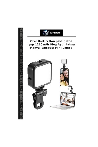 Özel Üretim Kompakt Selfie Işığı 1200mah Blog Aydınlatma Makyaj Lambası Mini Lamba